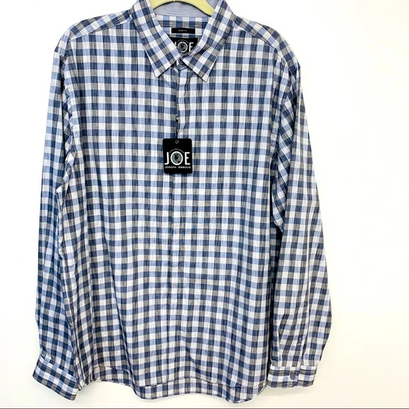 Joseph Abboud Shirt XL Slim Fit NWT Check  H 71 - Picture 1 of 11
